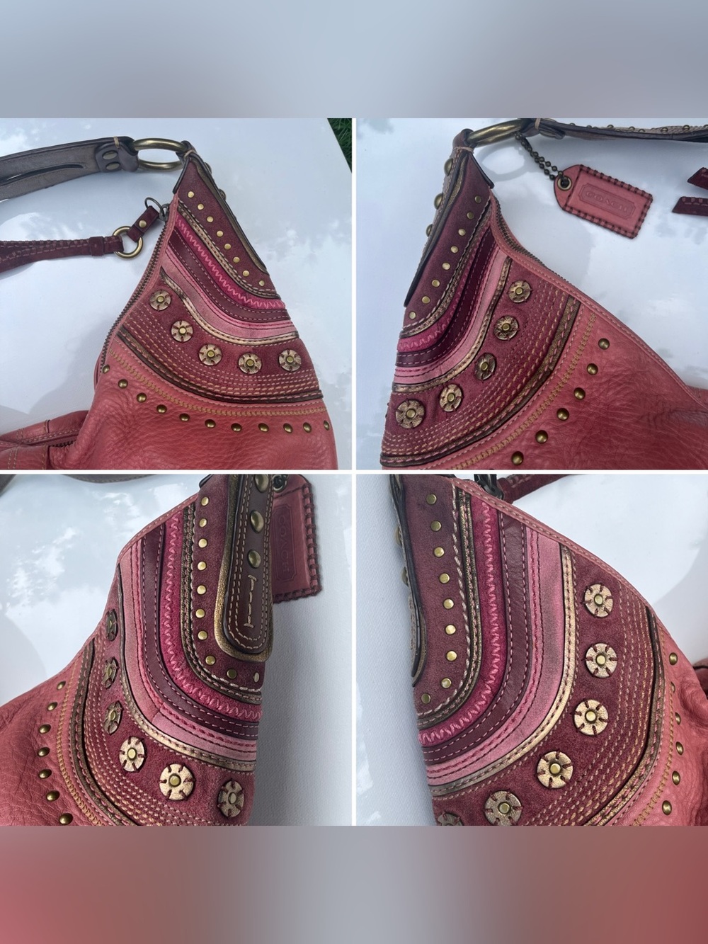 Vintage Coach Soho Shoulder Bag - Style 10478 - Pink - Picture 5 of 10
